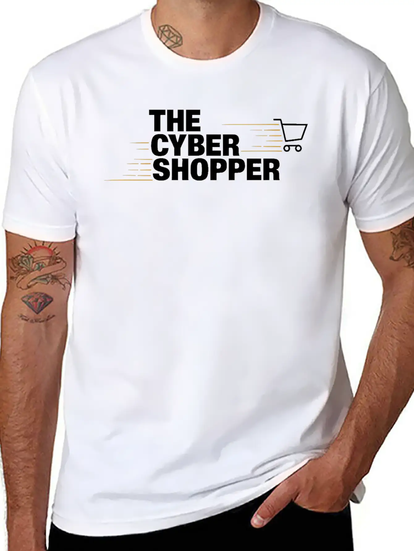 Futuristic Cyber Shopper Graphic Fun Breathable Graphic T-Shirt – Perfect For Casual Days