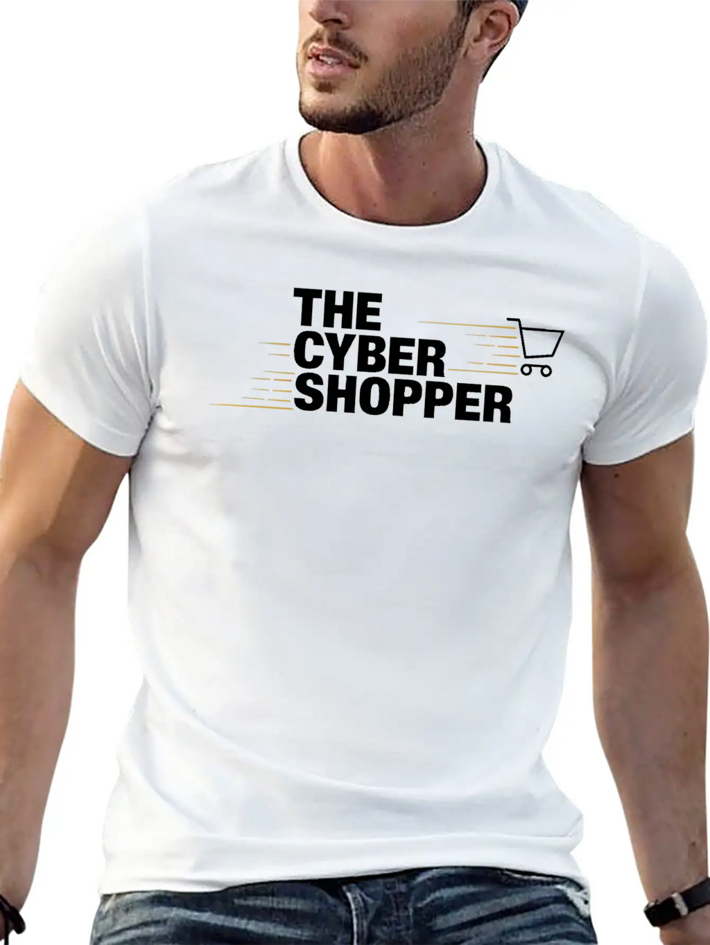 Futuristic Cyber Shopper Graphic Fun Breathable Graphic T-Shirt – Perfect For Casual Days