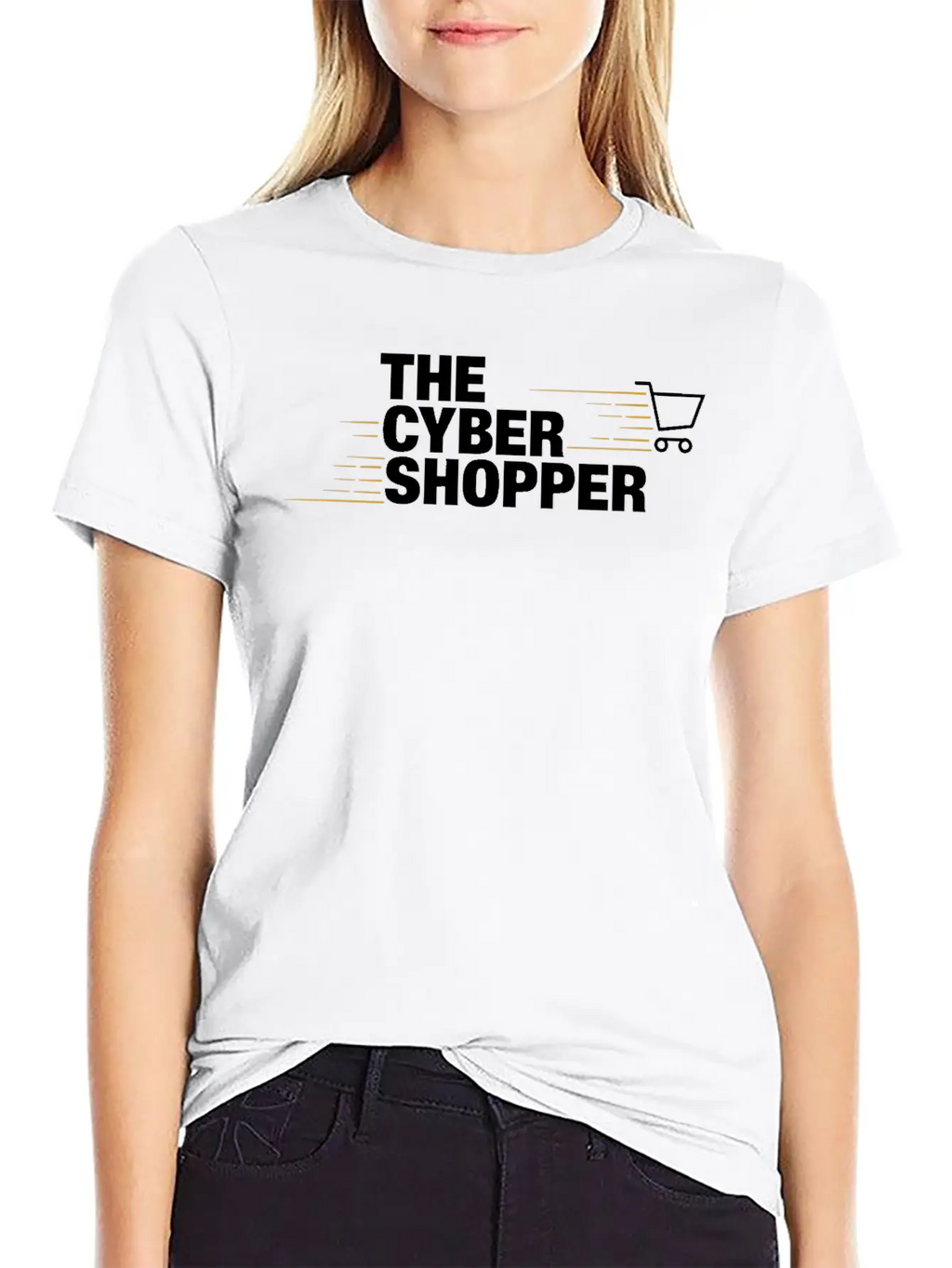 Futuristic Cyber Shopper Graphic Fun Breathable Graphic T-Shirt – Perfect For Casual Days