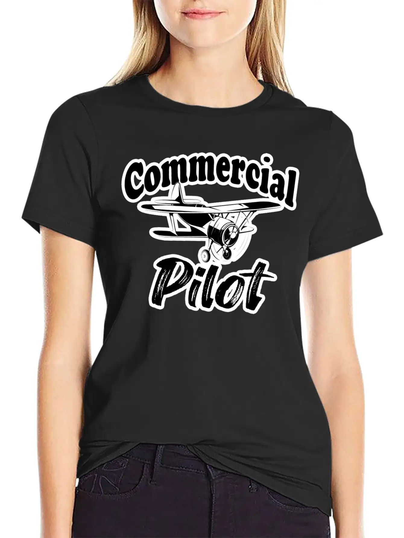 Fuuny Aviation Commercial Pilot Essential Cotton Tee For Daily Outfits – Unisex Style