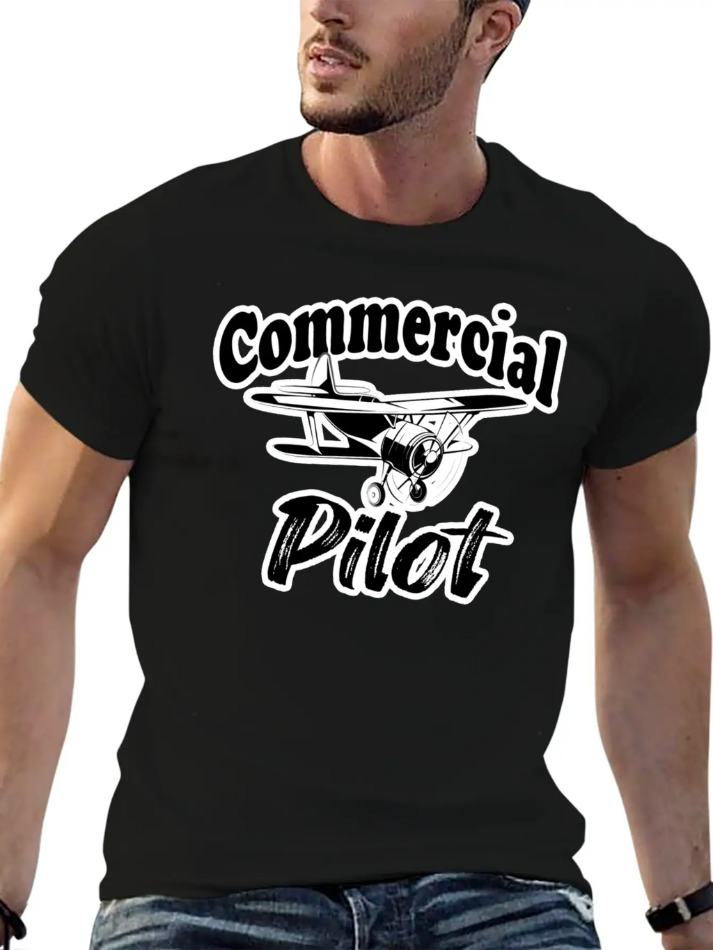 Fuuny Aviation Commercial Pilot Essential Cotton Tee For Daily Outfits – Unisex Style