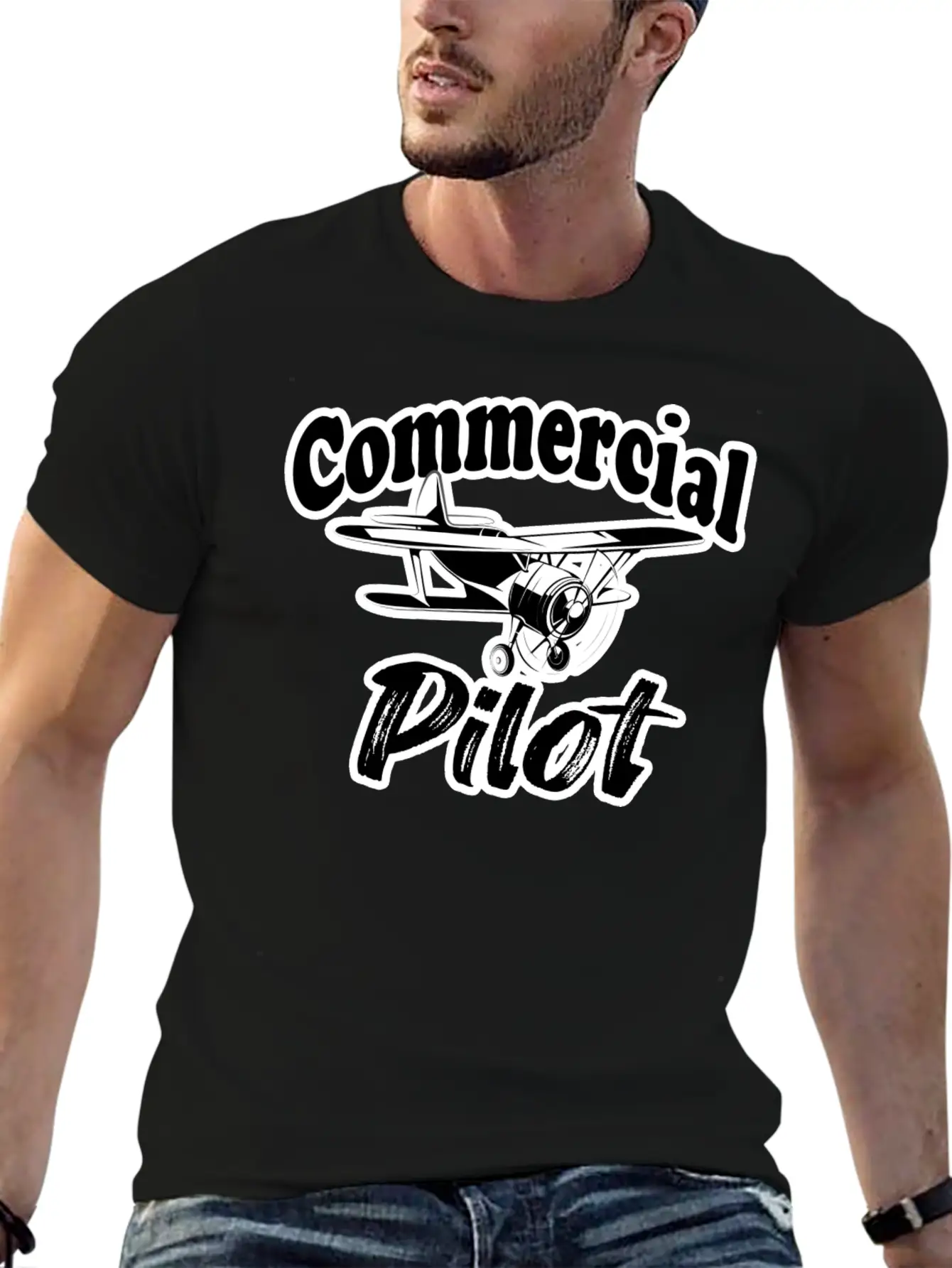 Fuuny Aviation Commercial Pilot Essential Cotton Tee For Daily Outfits – Unisex Style