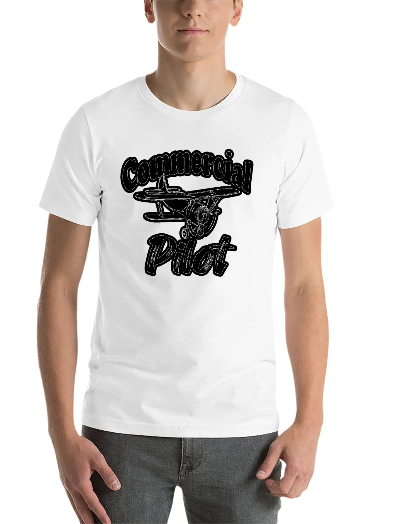 Fuuny Aviation Commercial Pilot Essential Cotton Tee For Daily Outfits – Unisex Style