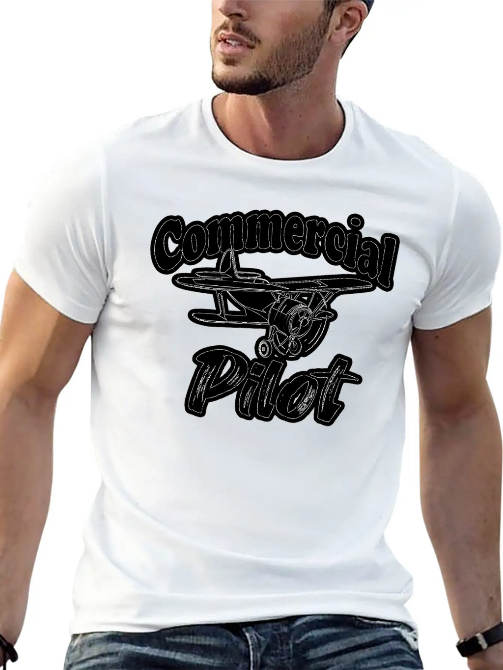 Fuuny Aviation Commercial Pilot Essential Cotton Tee For Daily Outfits – Unisex Style