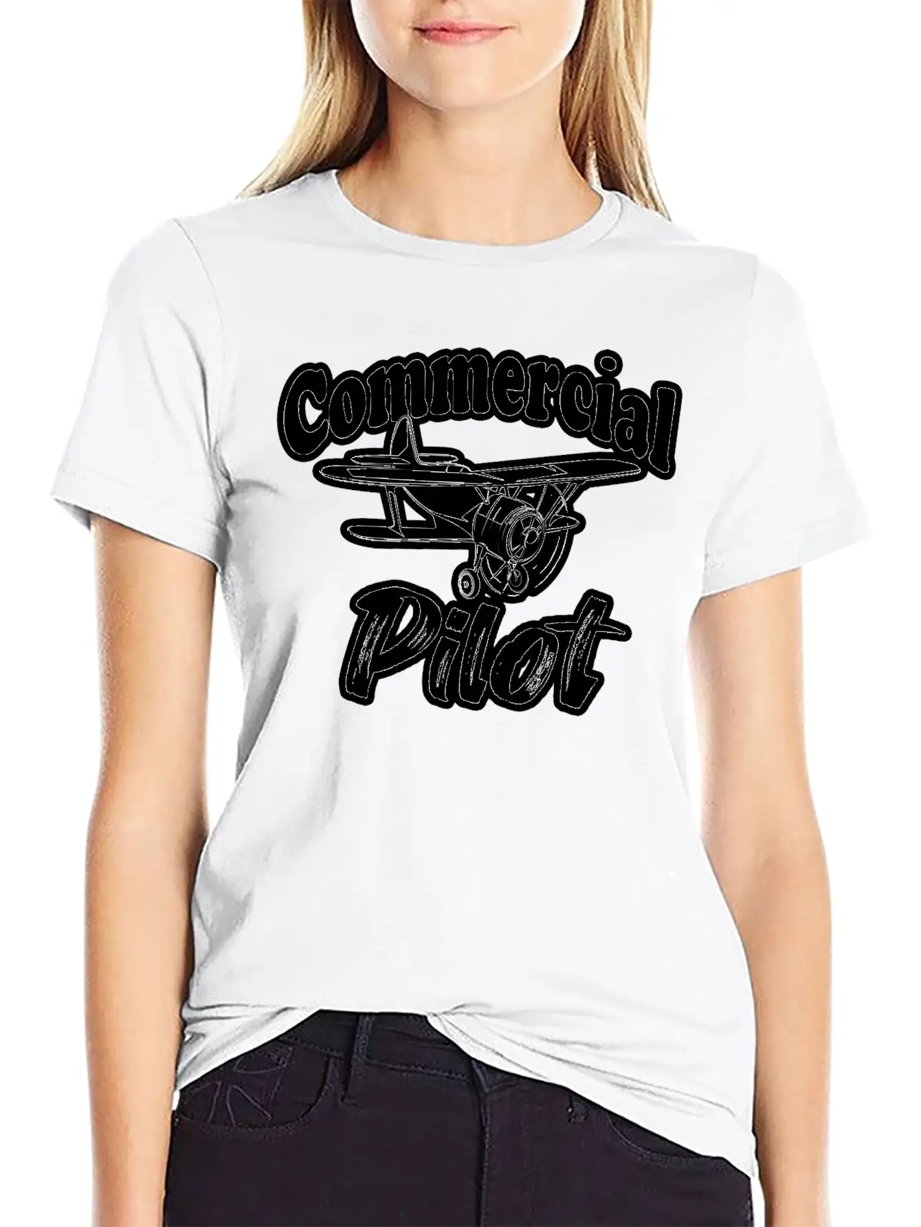 Fuuny Aviation Commercial Pilot Essential Cotton Tee For Daily Outfits – Unisex Style