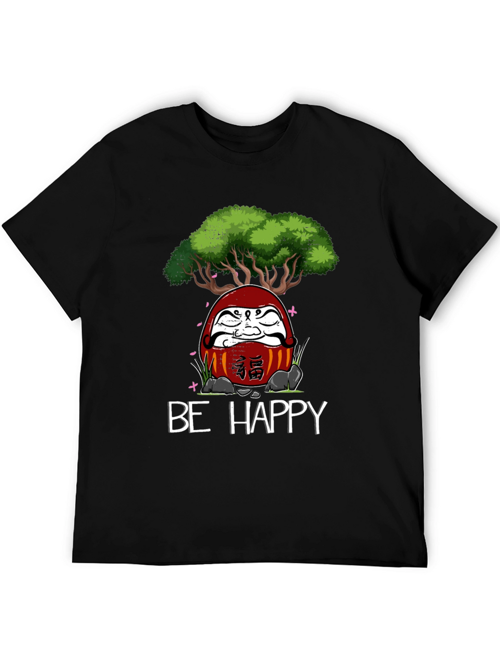 Be Happy Daruma Doll Bonsai T-Shirt