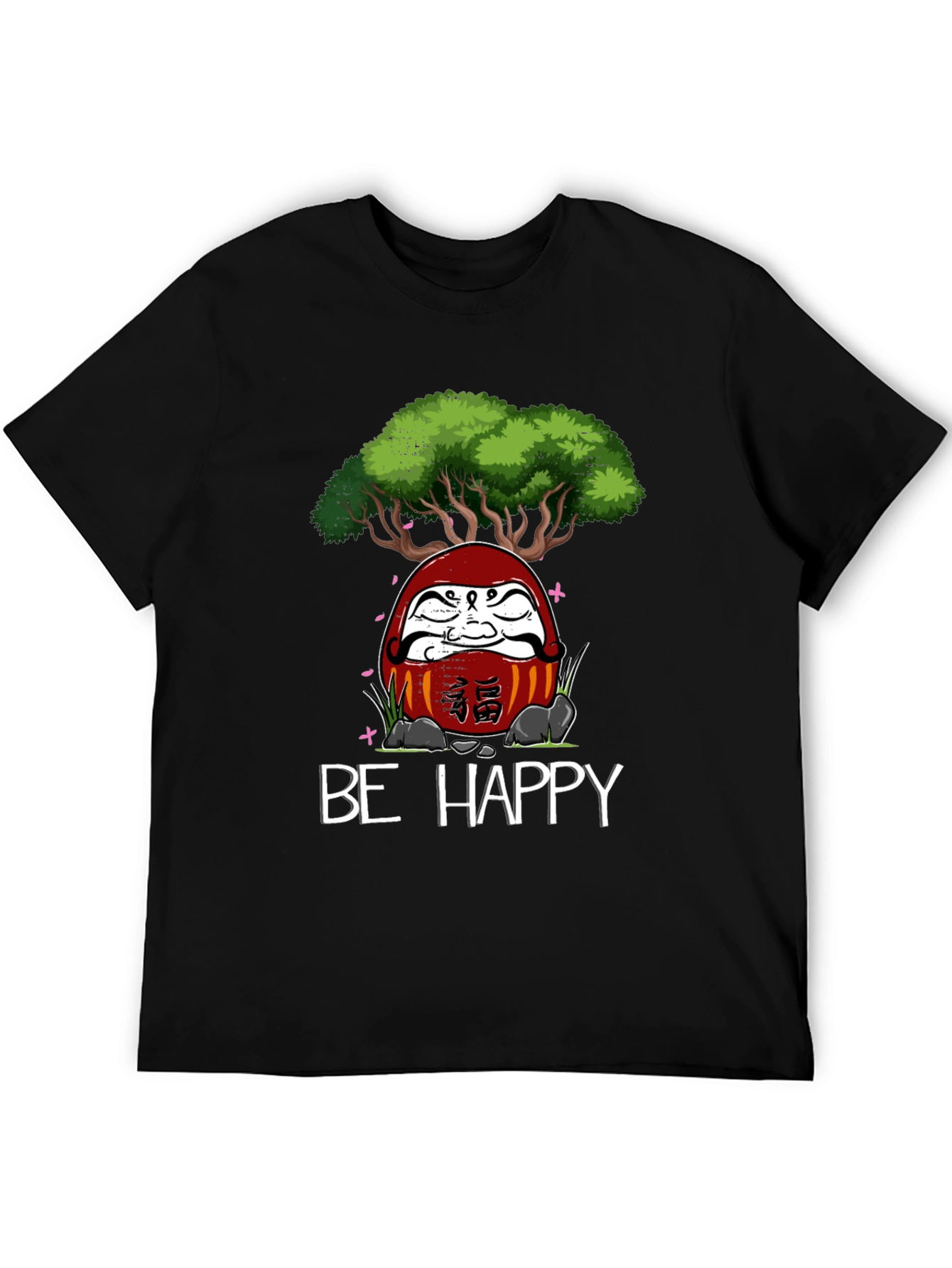 Be Happy Daruma Doll Bonsai T-Shirt