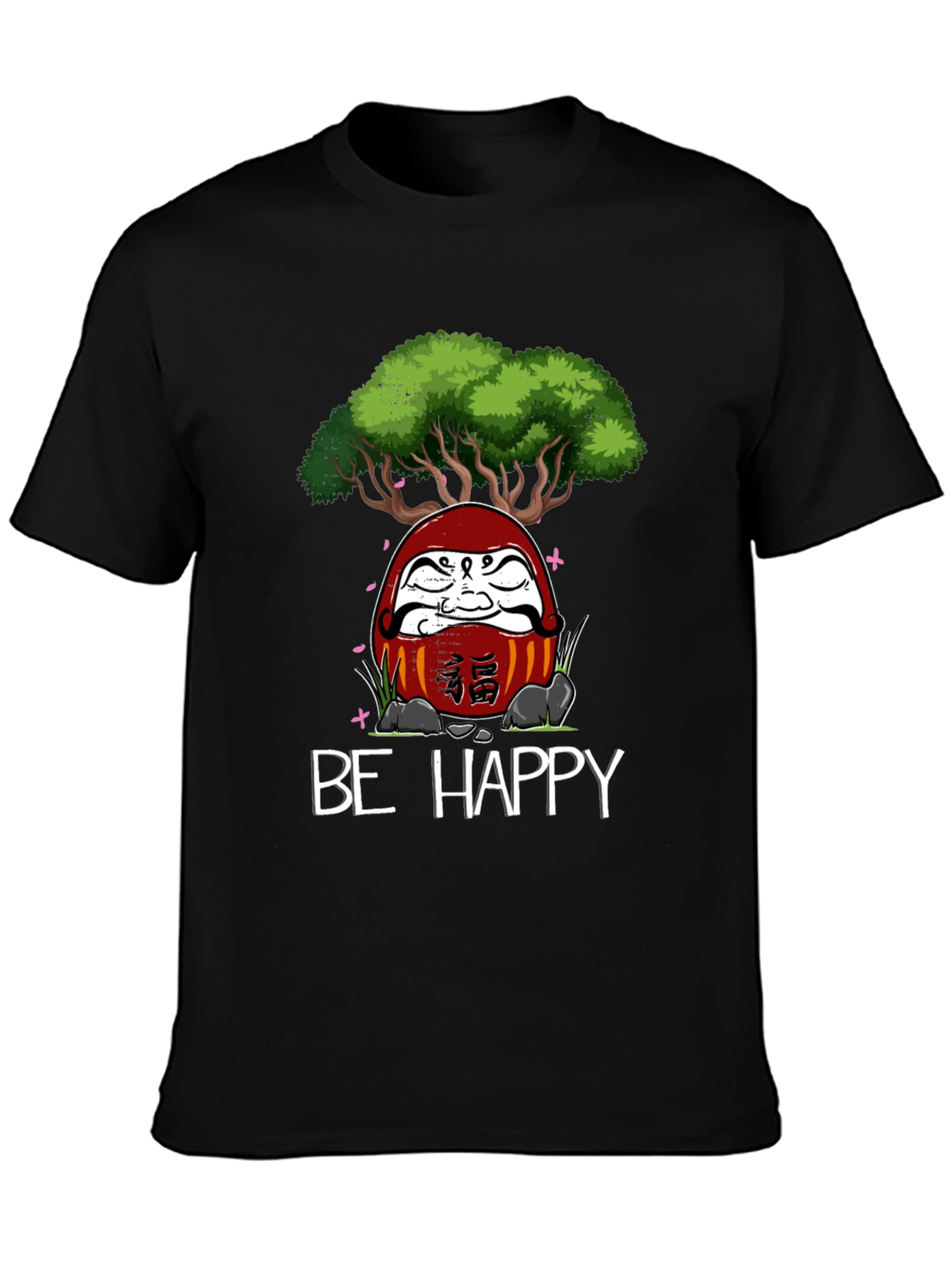 Be Happy Daruma Doll Bonsai T-Shirt