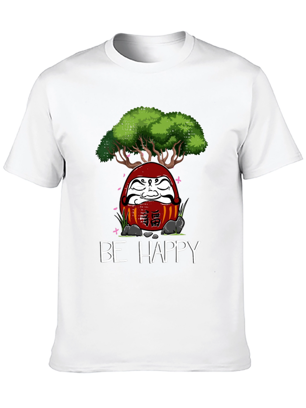 Be Happy Daruma Doll Bonsai T-Shirt