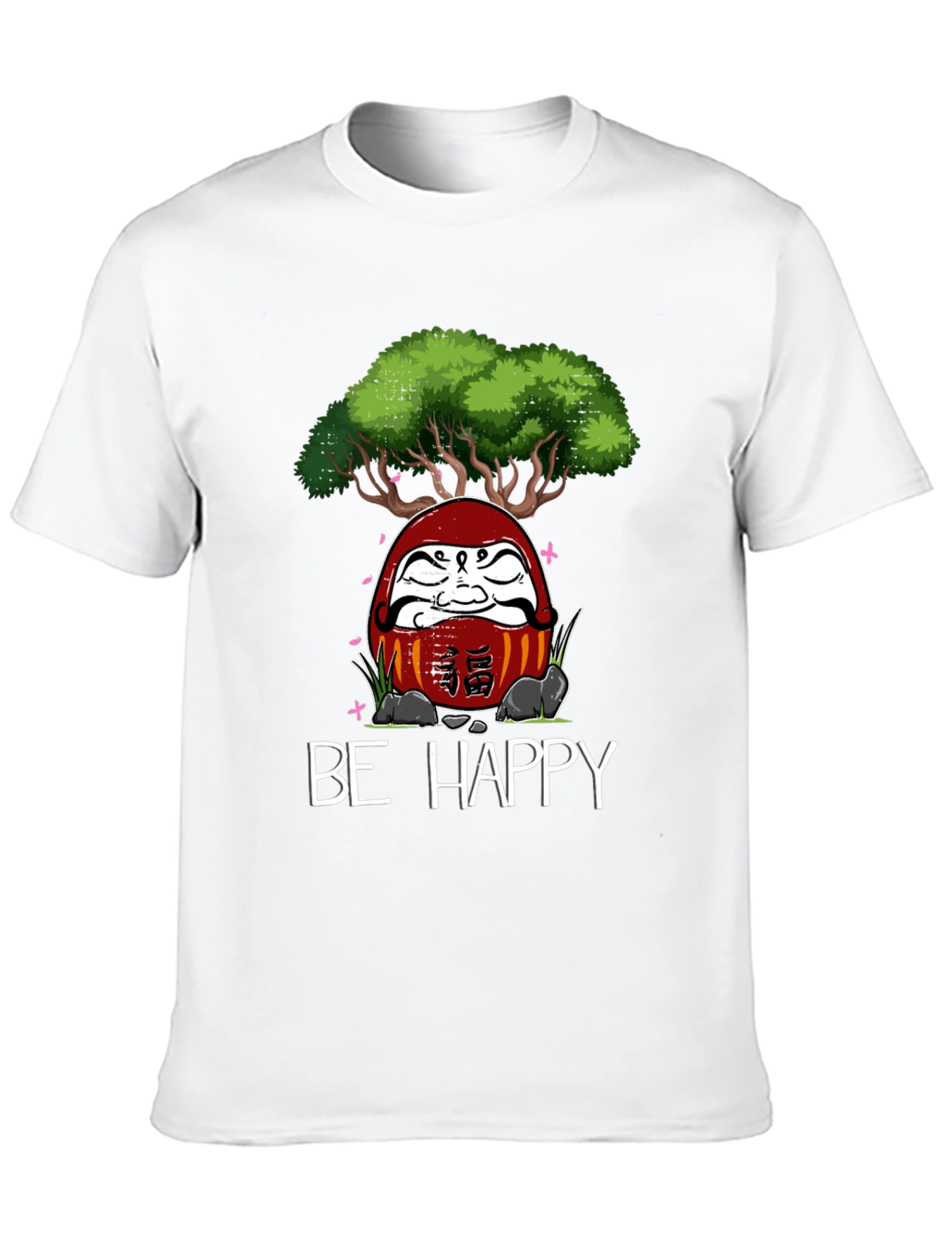 Be Happy Daruma Doll Bonsai T-Shirt