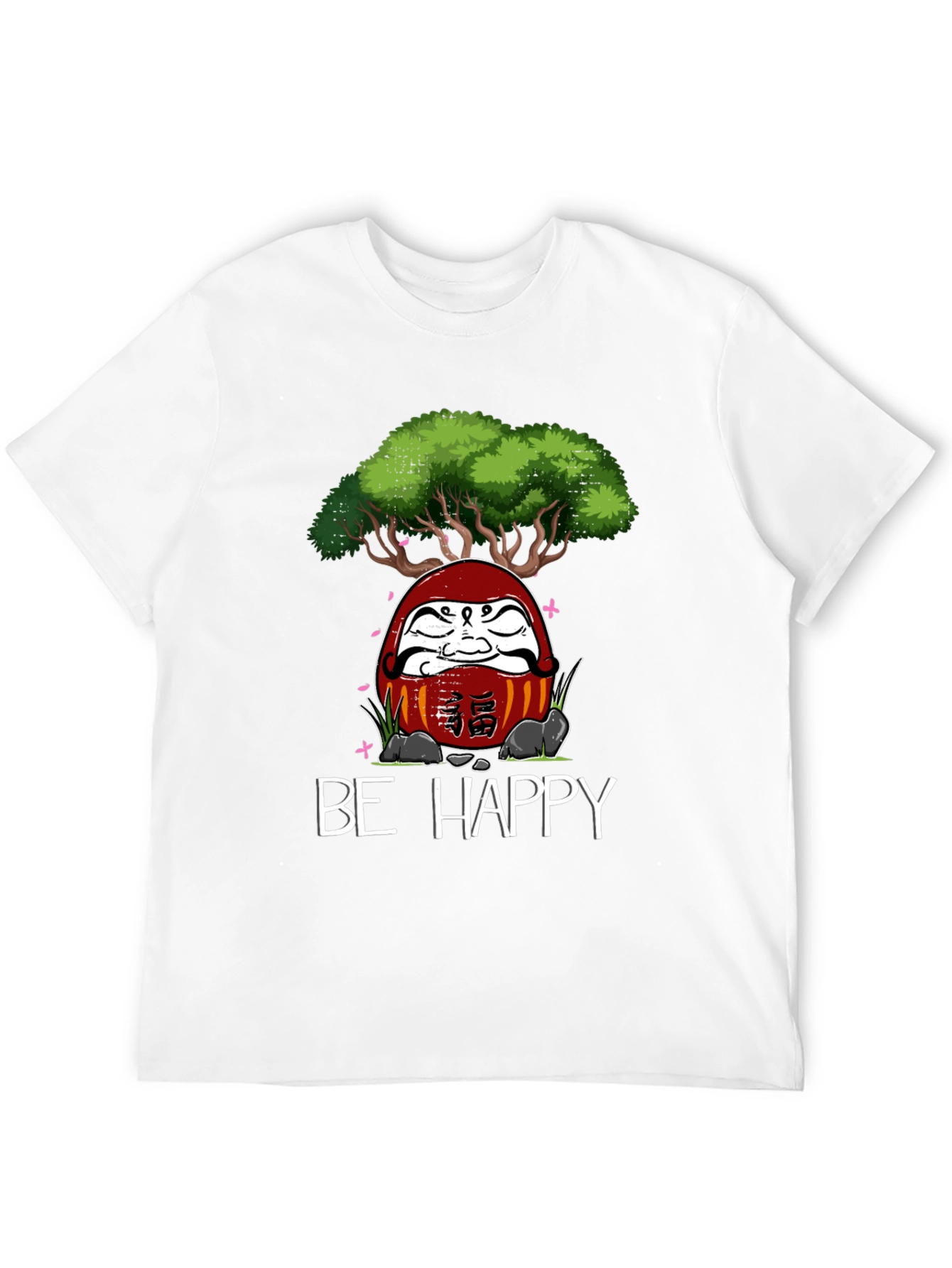 Be Happy Daruma Doll Bonsai T-Shirt