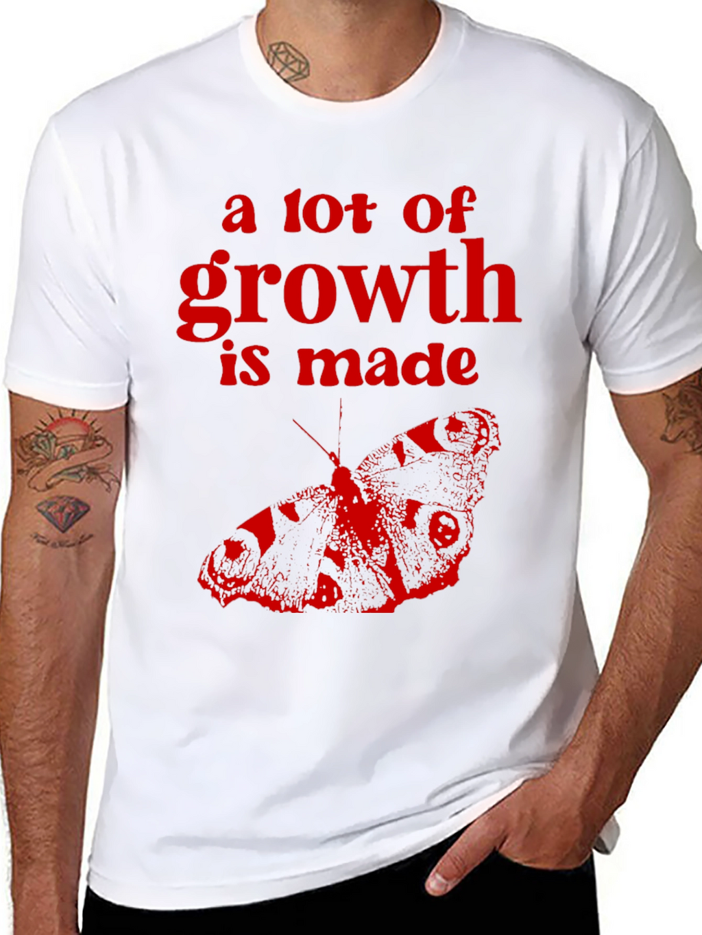 Growth Butterfly Graphic T-Shirt