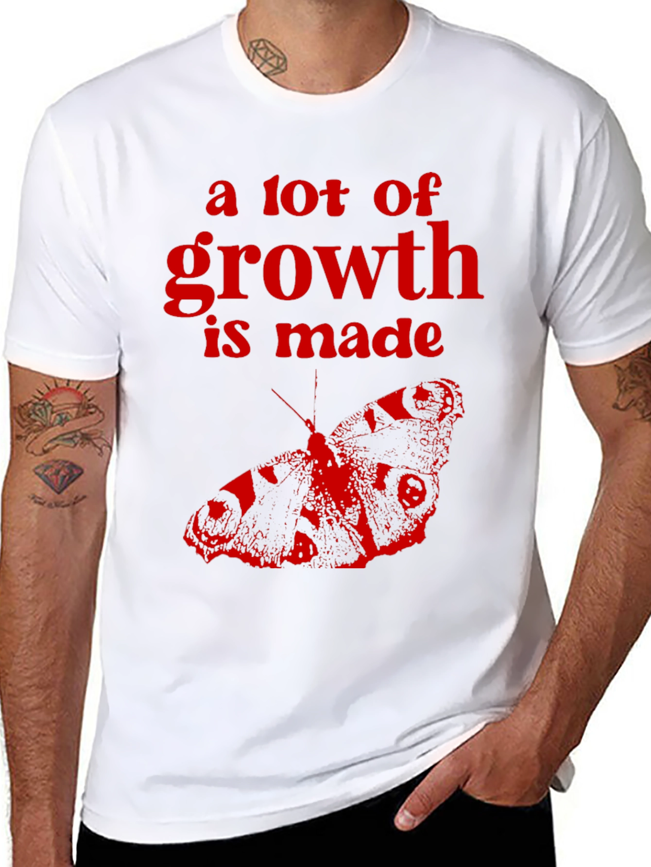 Growth Butterfly Graphic T-Shirt