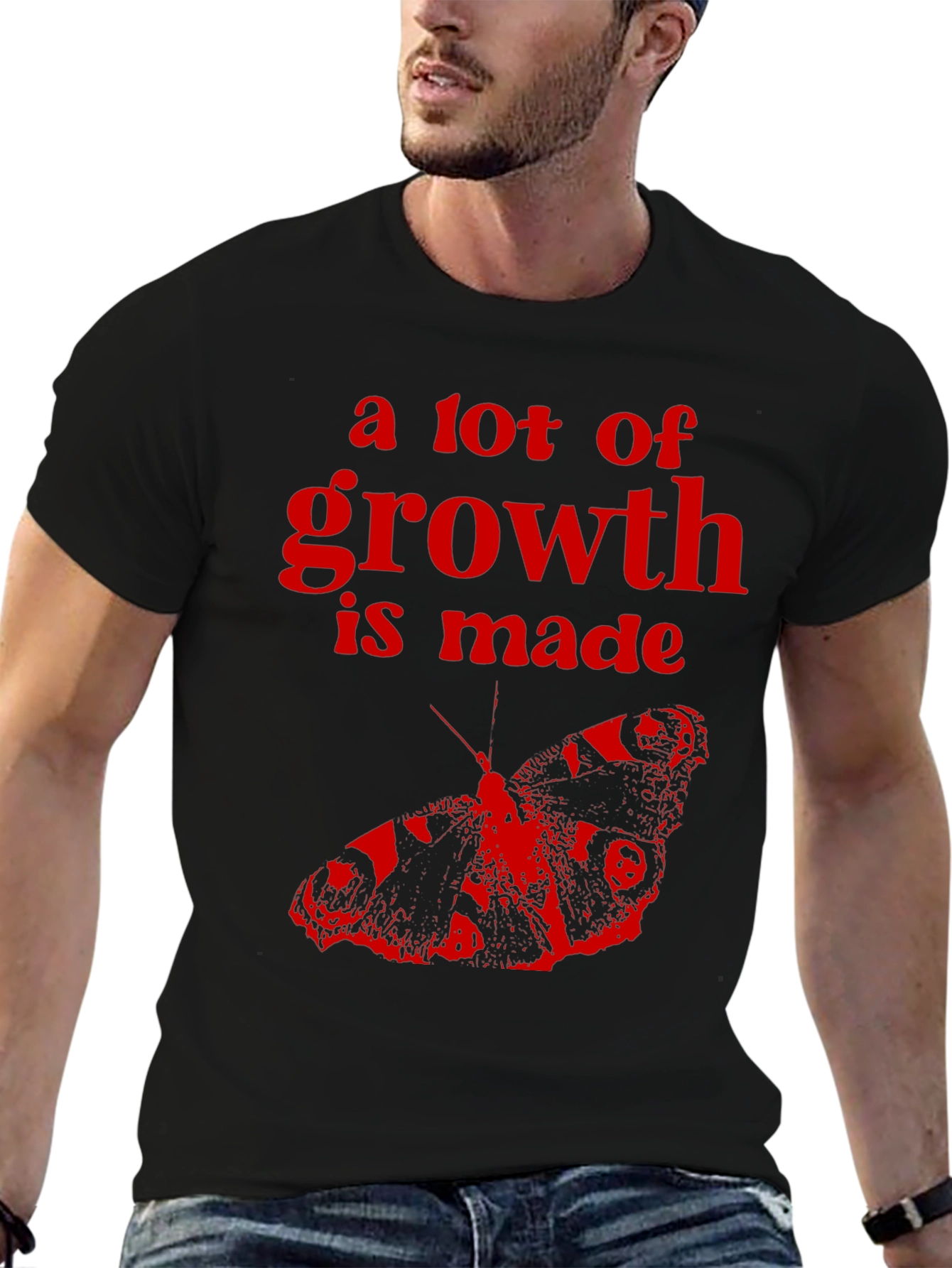 Growth Butterfly Graphic T-Shirt