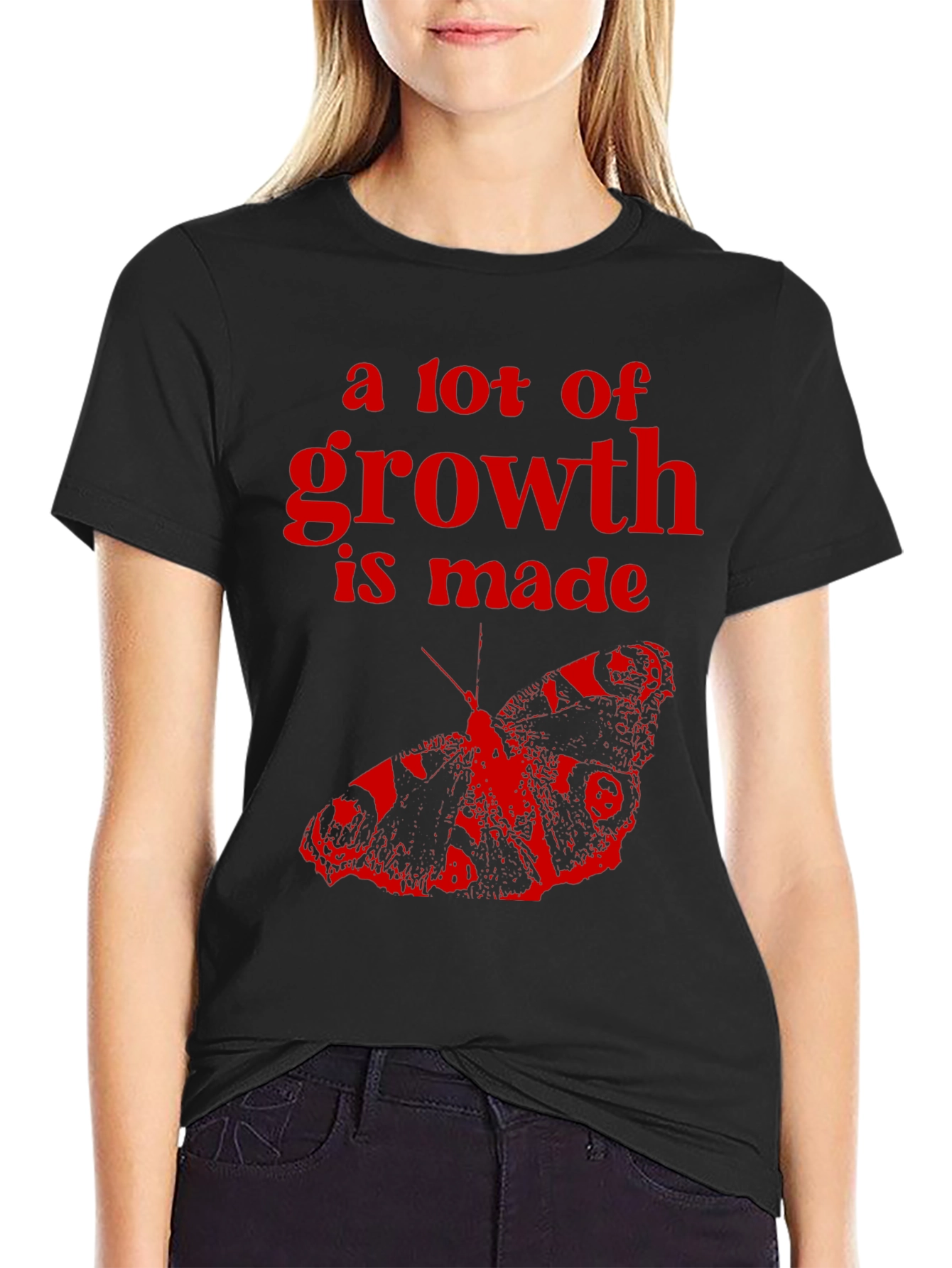 Growth Butterfly Graphic T-Shirt