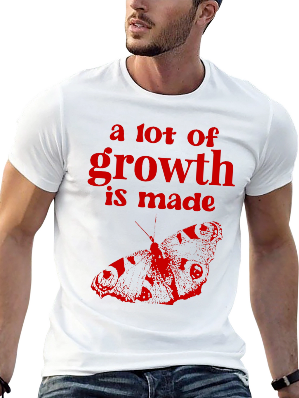 Growth Butterfly Graphic T-Shirt