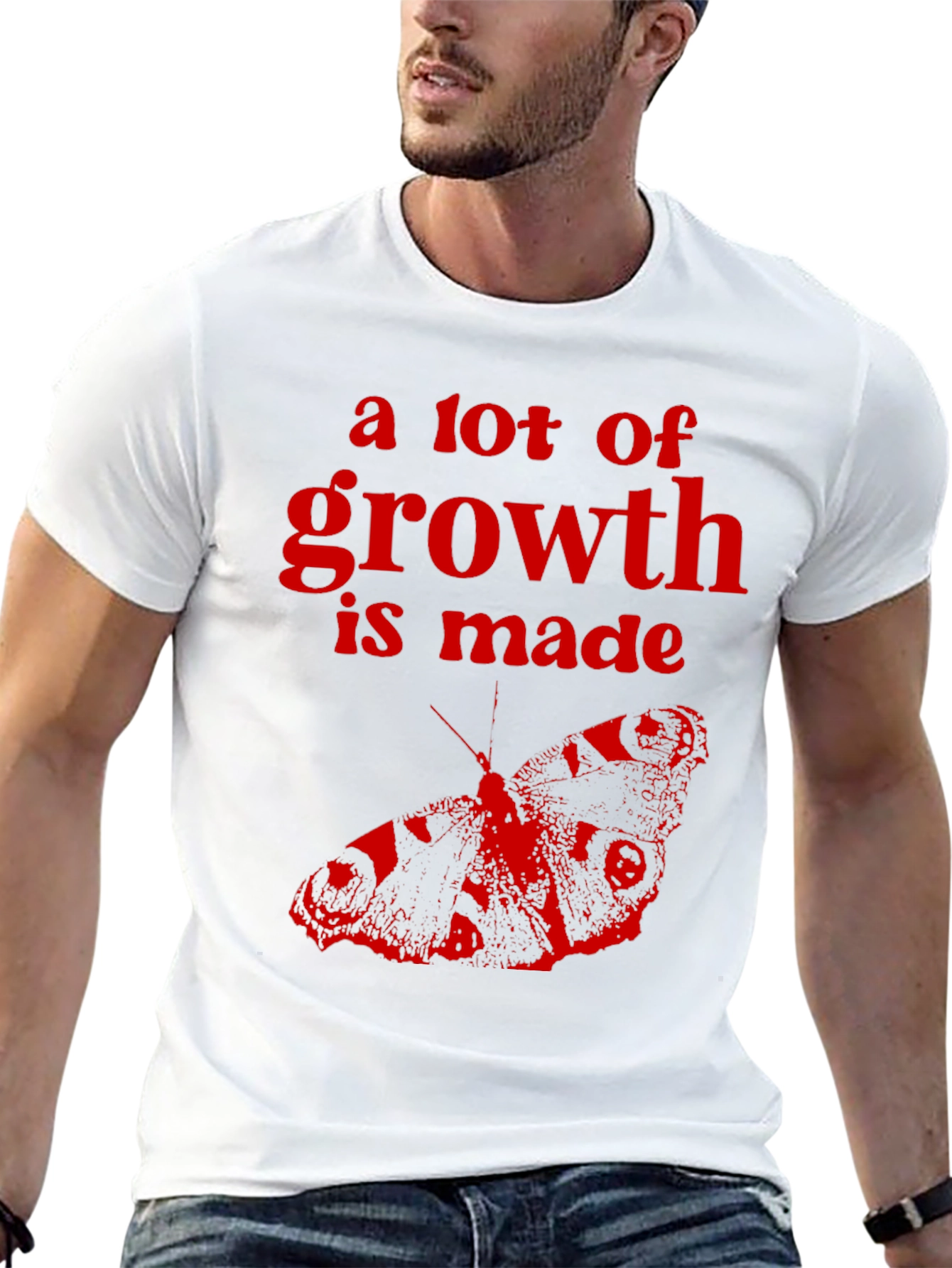 Growth Butterfly Graphic T-Shirt