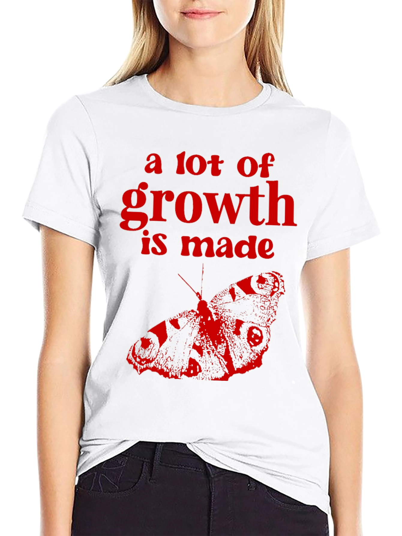 Growth Butterfly Graphic T-Shirt