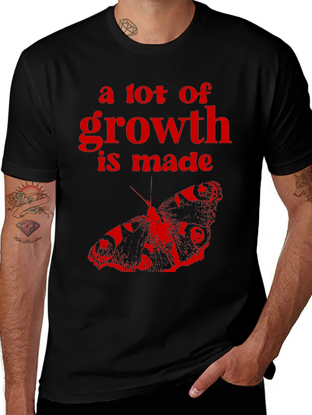Growth Butterfly Graphic T-Shirt