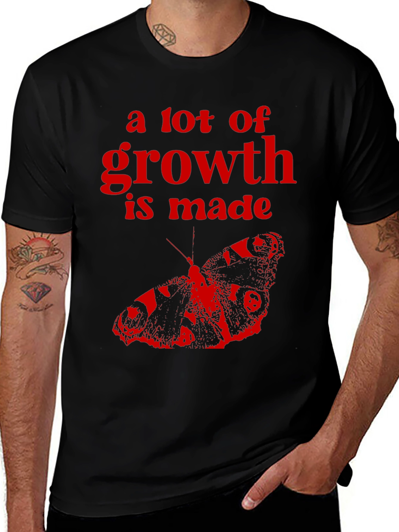 Growth Butterfly Graphic T-Shirt
