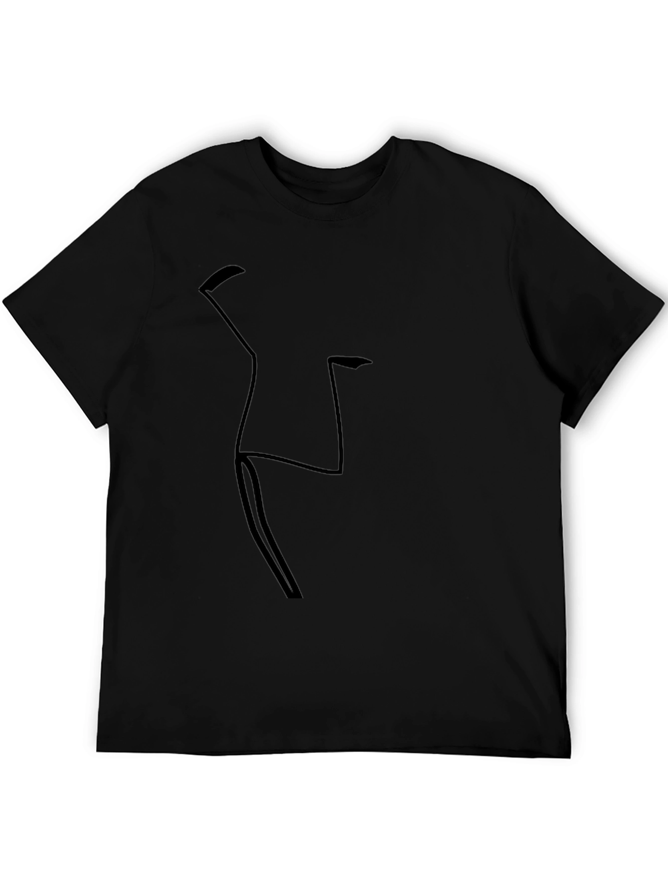 Minimalist Black T-Shirt with Abstract Design