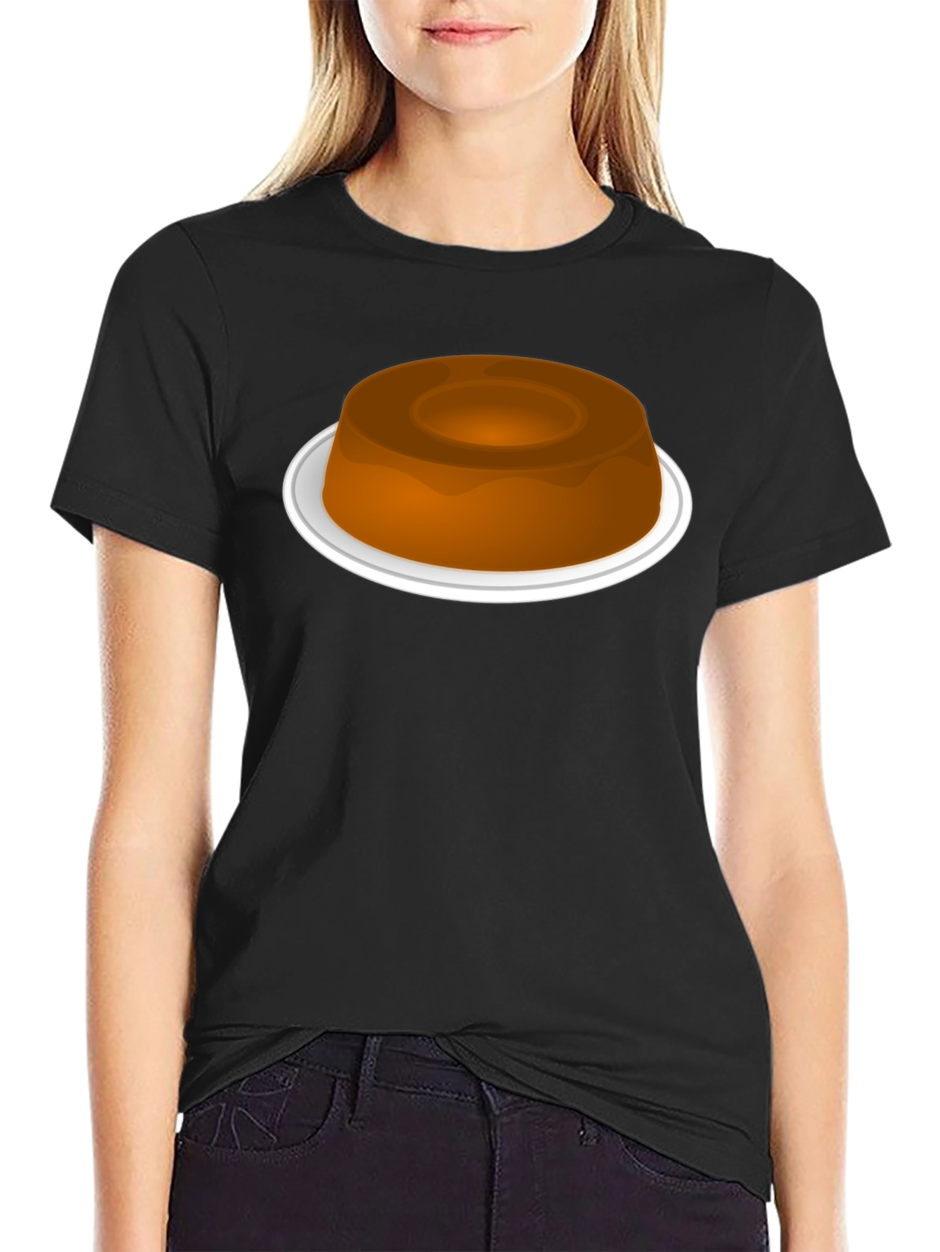 Pudding Graphic Black T-Shirt