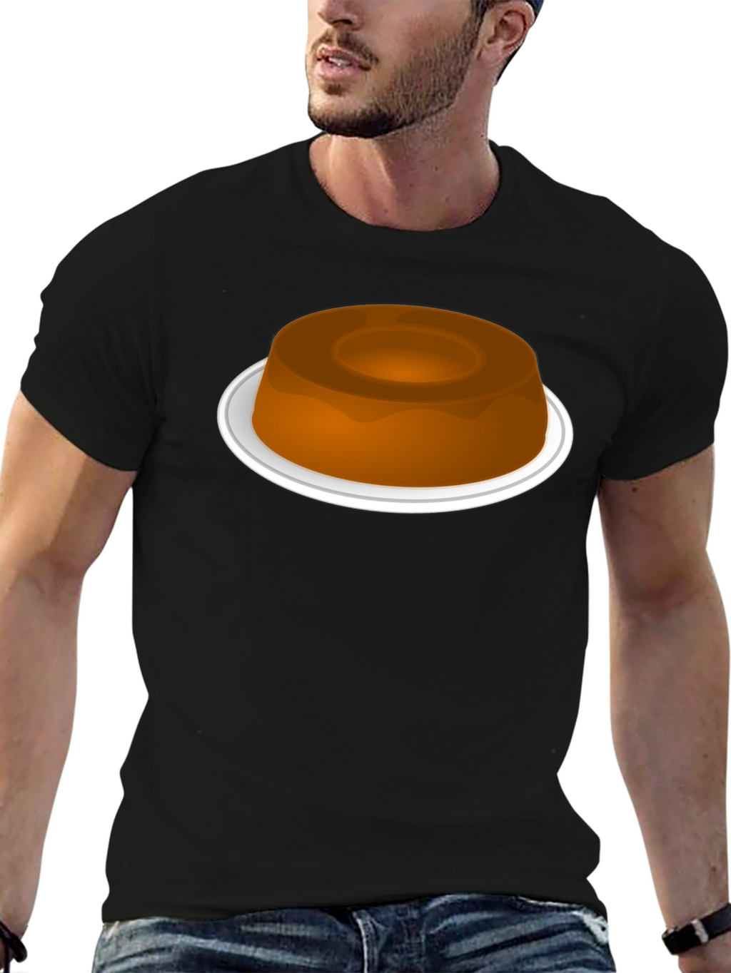 Pudding Graphic Black T-Shirt