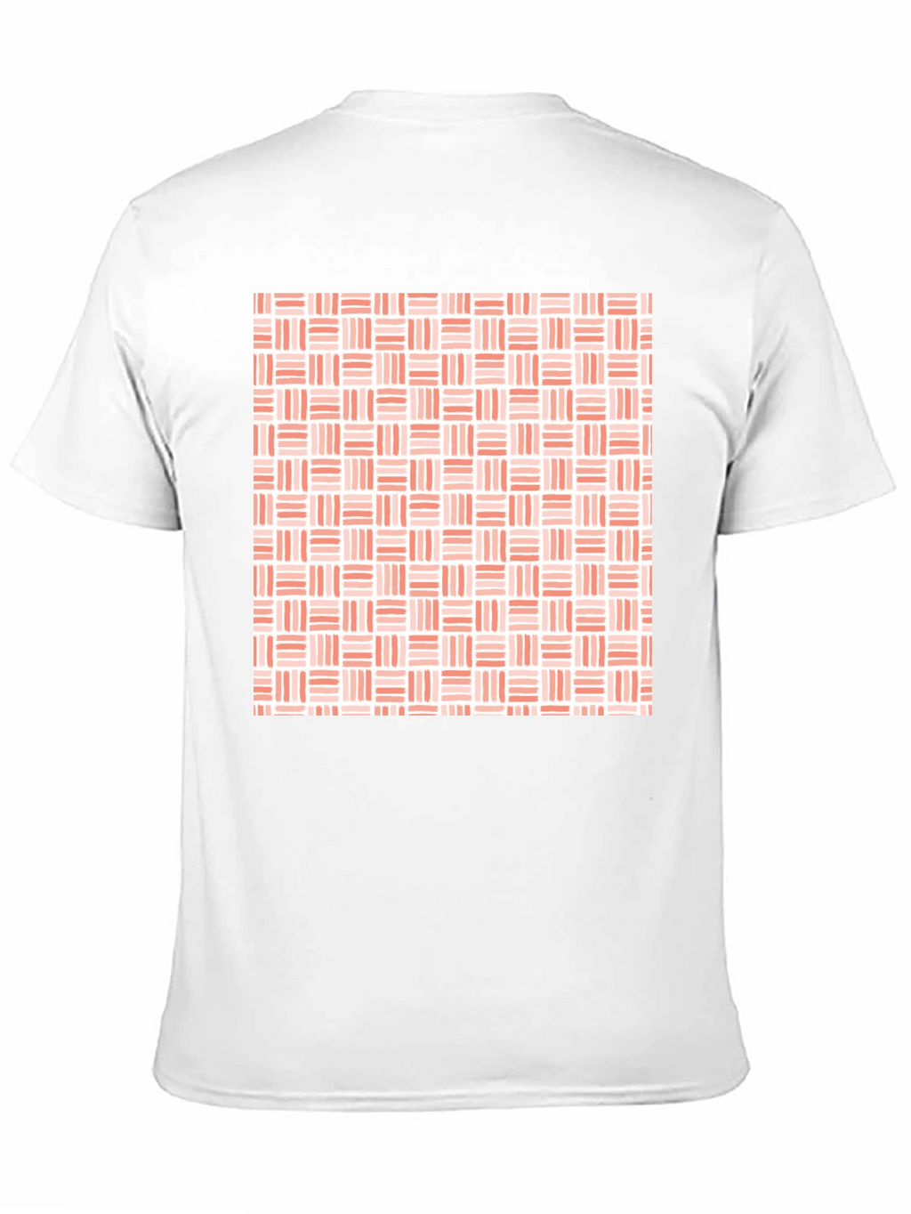 Modern Woven Pattern Mens Black T-Shirt