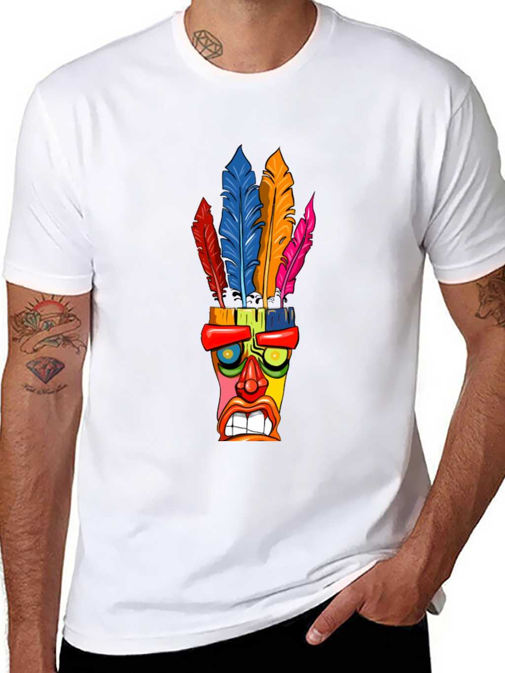 Colorful Tiki Mask T-Shirt