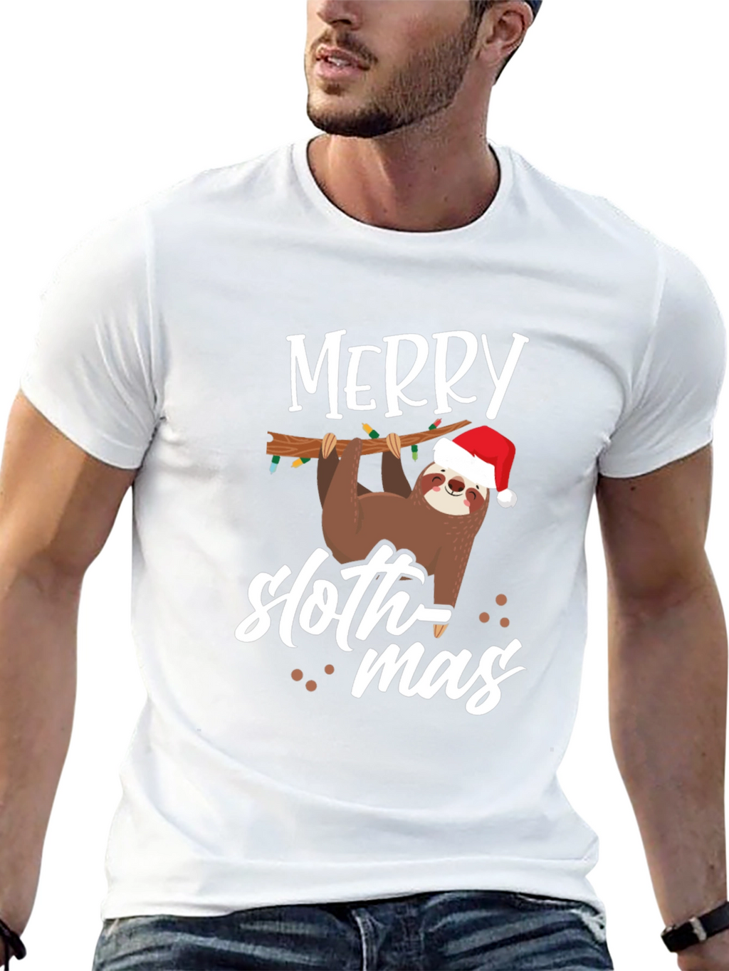 Merry Sloth-mas Graphic T-Shirt