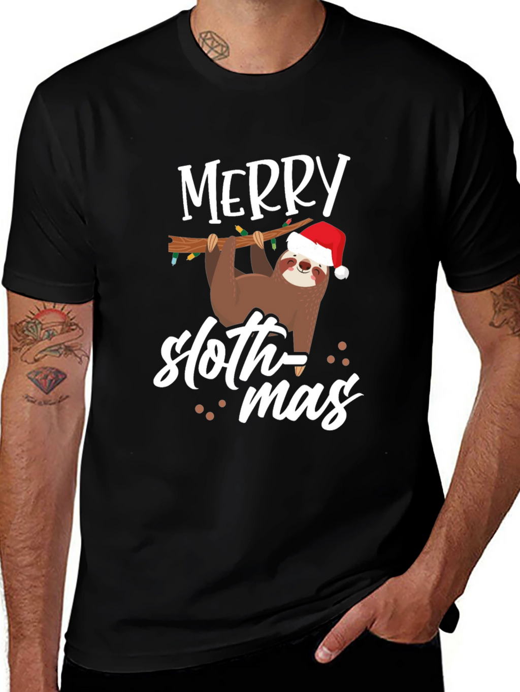 Merry Sloth-mas Graphic T-Shirt