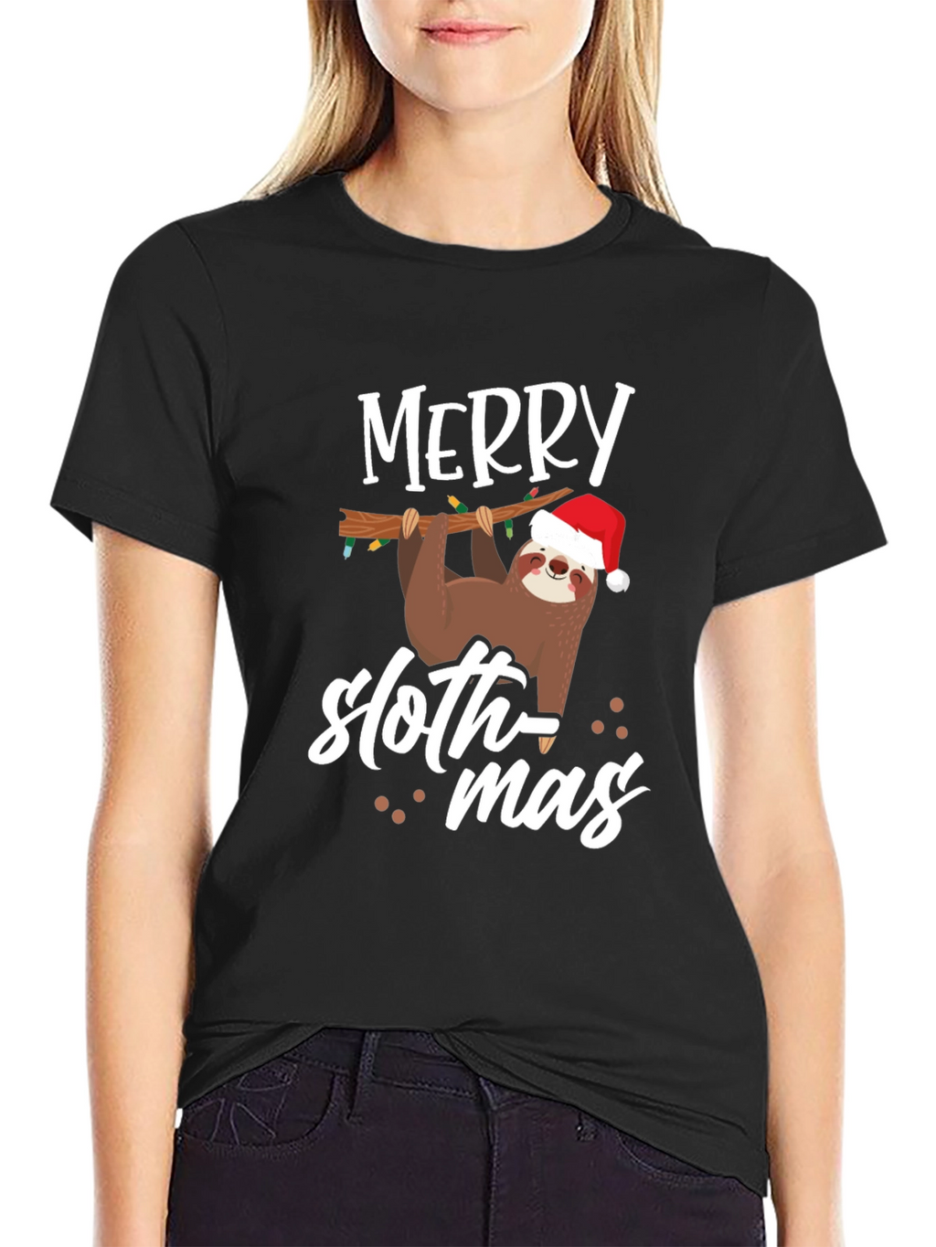 Merry Sloth-mas Graphic T-Shirt