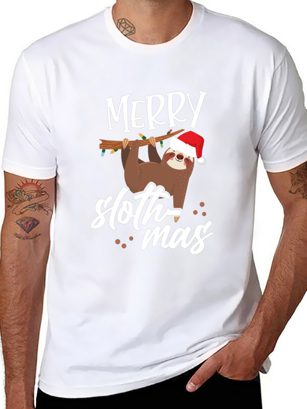 Merry Sloth-mas Graphic T-Shirt