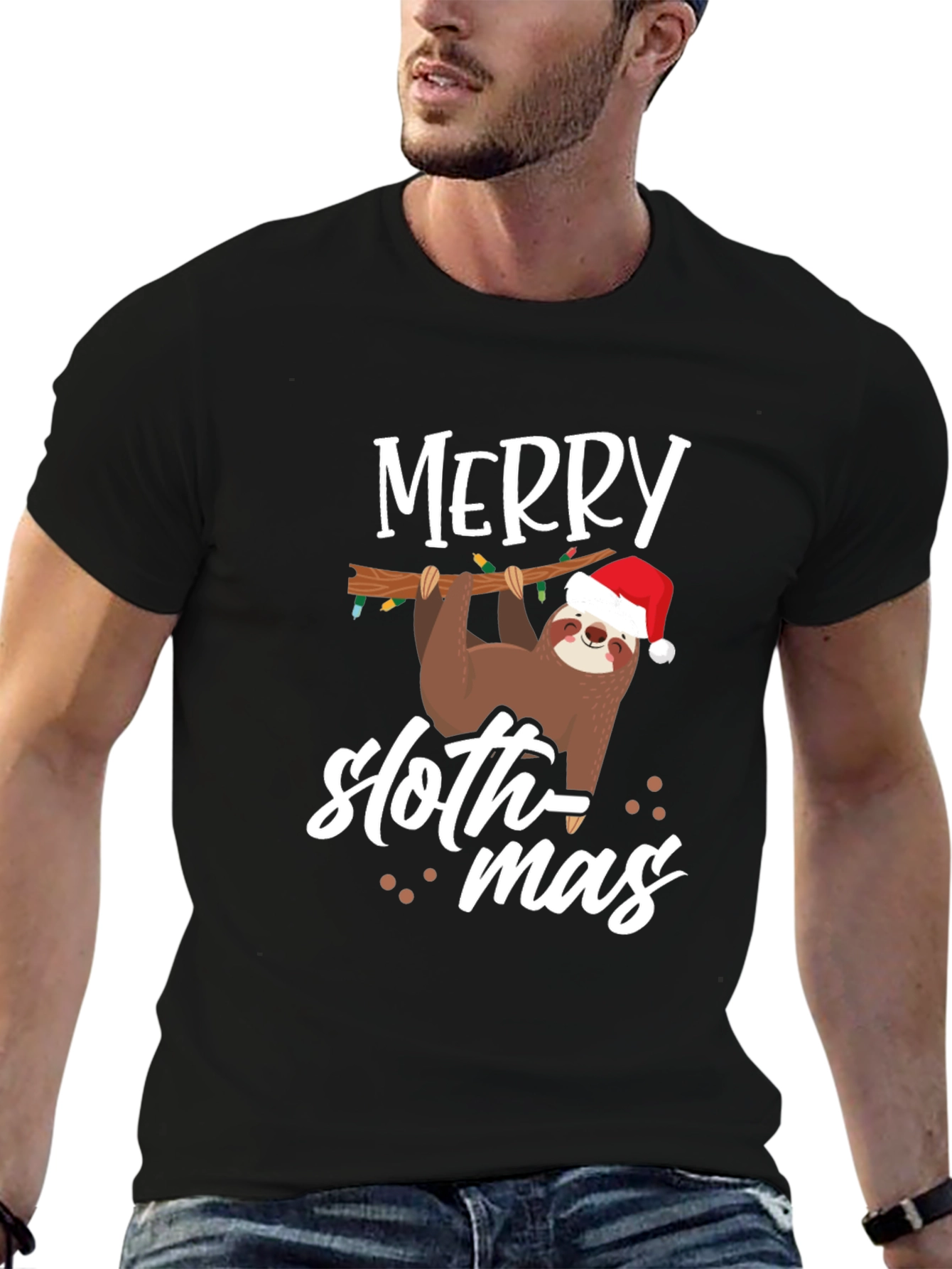 Merry Sloth-mas Graphic T-Shirt