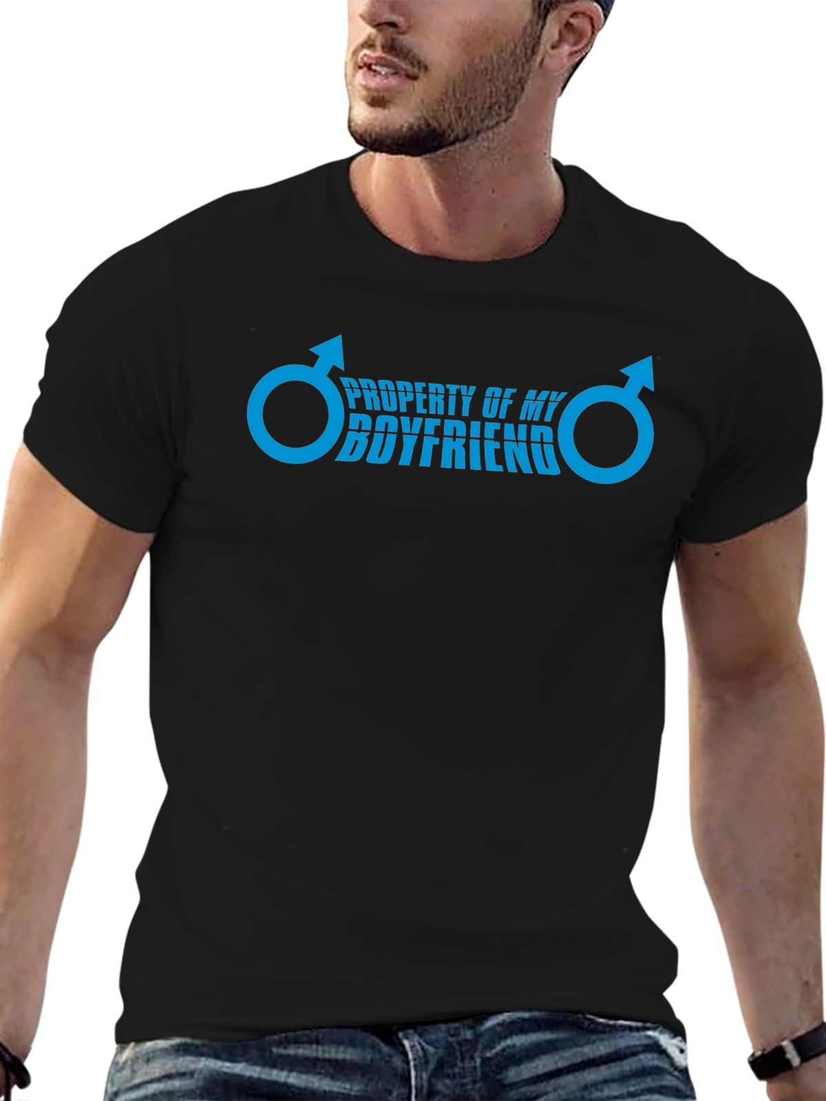 Property of My Boyfriend Novelty T-Shirt - Funny Gift Idea