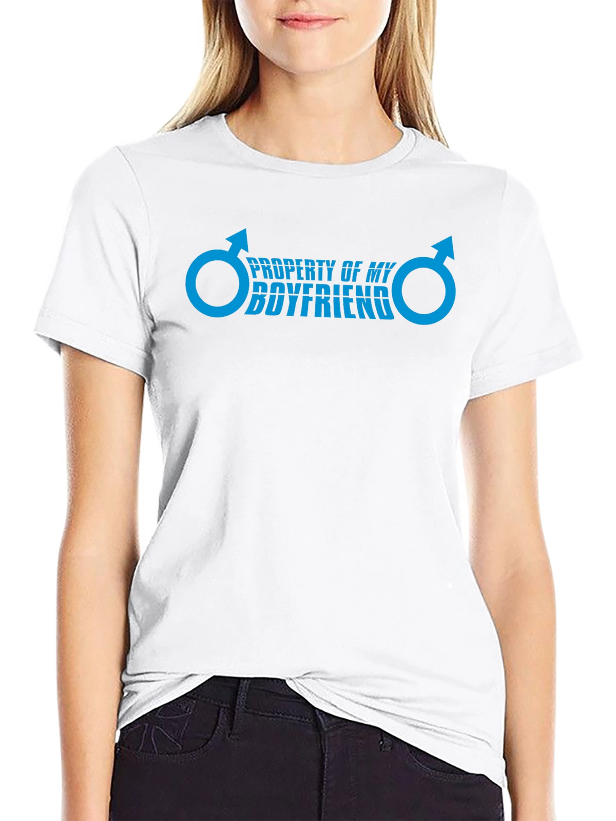 Property of My Boyfriend Novelty T-Shirt - Funny Gift Idea