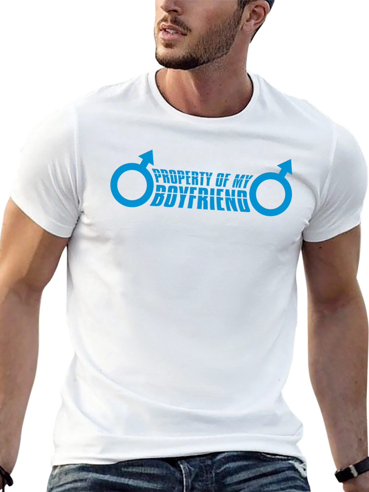 Property of My Boyfriend Novelty T-Shirt - Funny Gift Idea