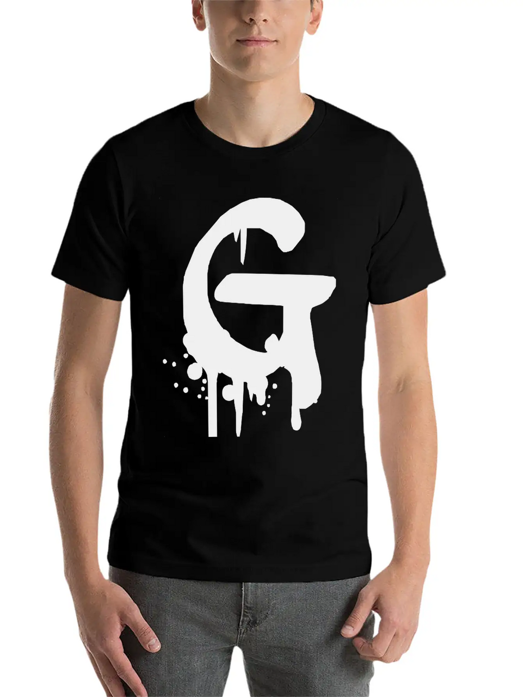 G Graffiti Drops Farbklex Spray Essential Cotton Tee For Daily Outfits – Unisex Style