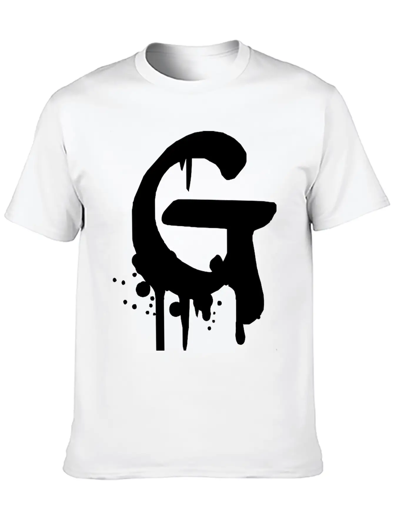 G Graffiti Drops Farbklex Spray Essential Cotton Tee For Daily Outfits – Unisex Style