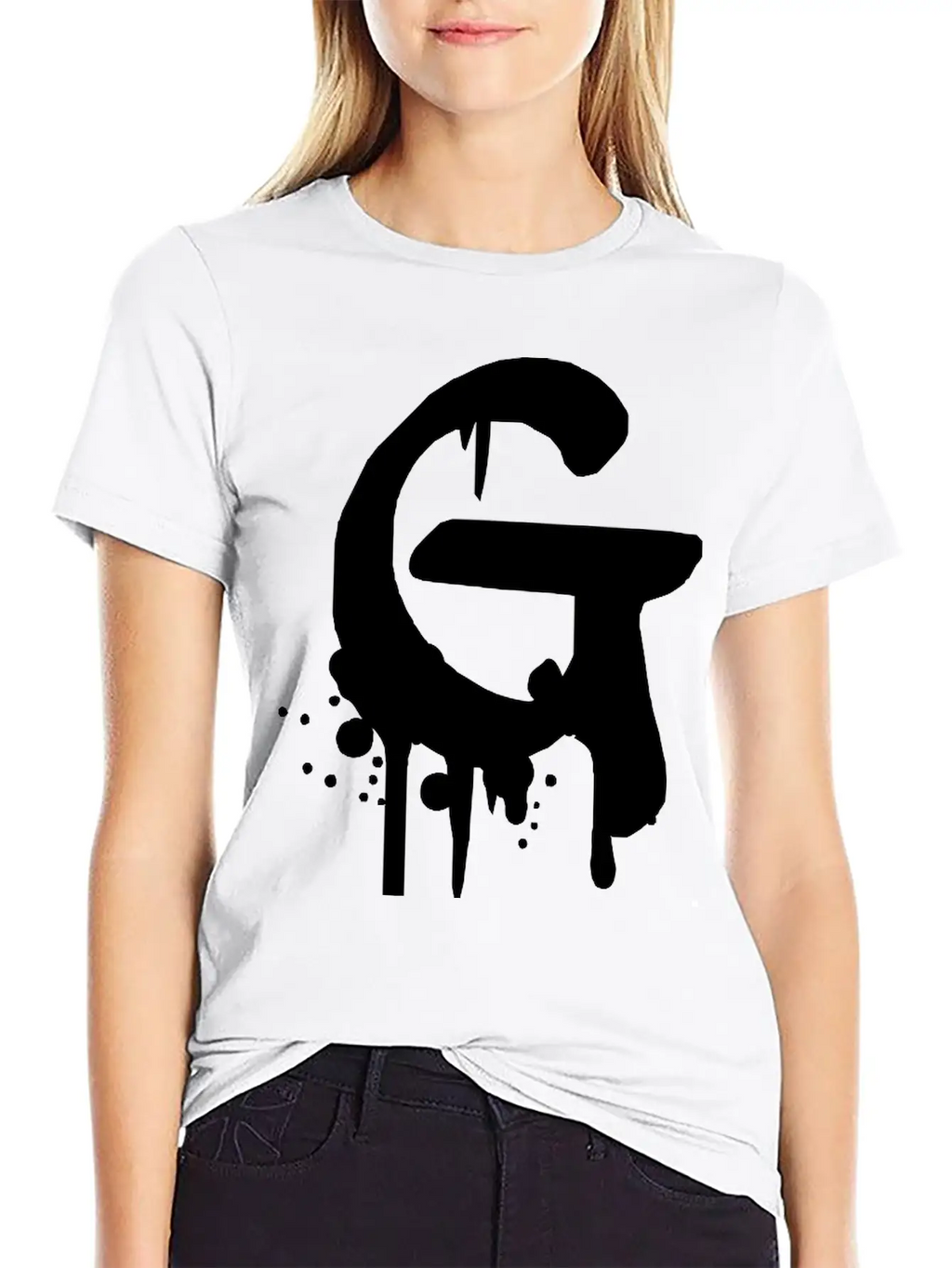 G Graffiti Drops Farbklex Spray Essential Cotton Tee For Daily Outfits – Unisex Style