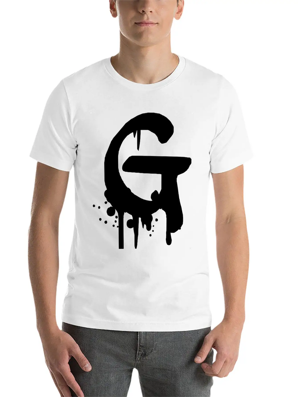 G Graffiti Drops Farbklex Spray Essential Cotton Tee For Daily Outfits – Unisex Style