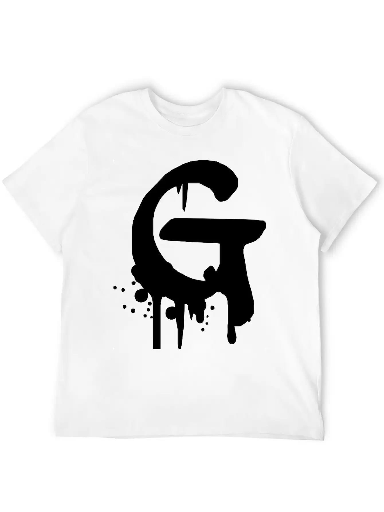 G Graffiti Drops Farbklex Spray Essential Cotton Tee For Daily Outfits – Unisex Style
