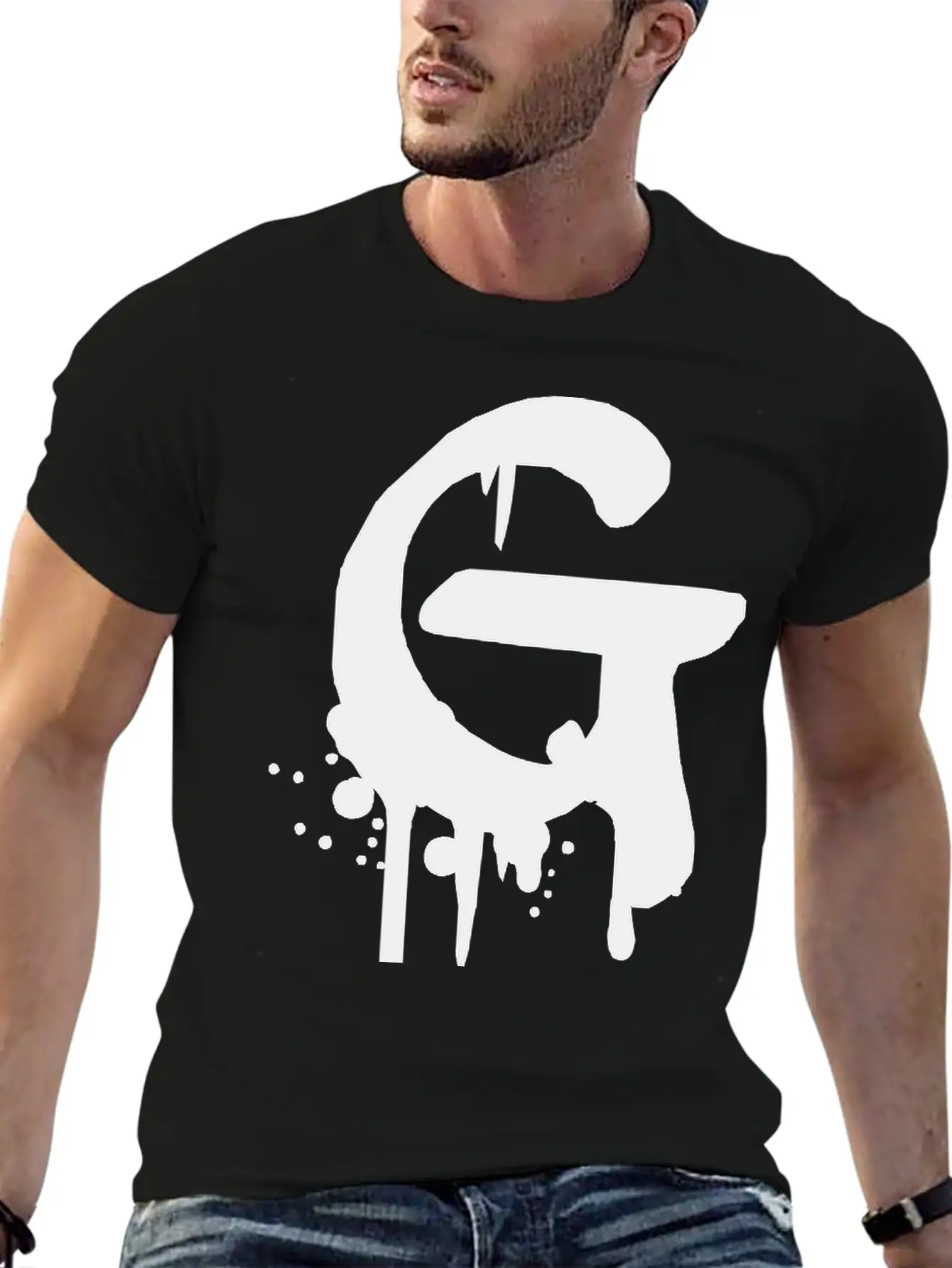 G Graffiti Drops Farbklex Spray Essential Cotton Tee For Daily Outfits – Unisex Style