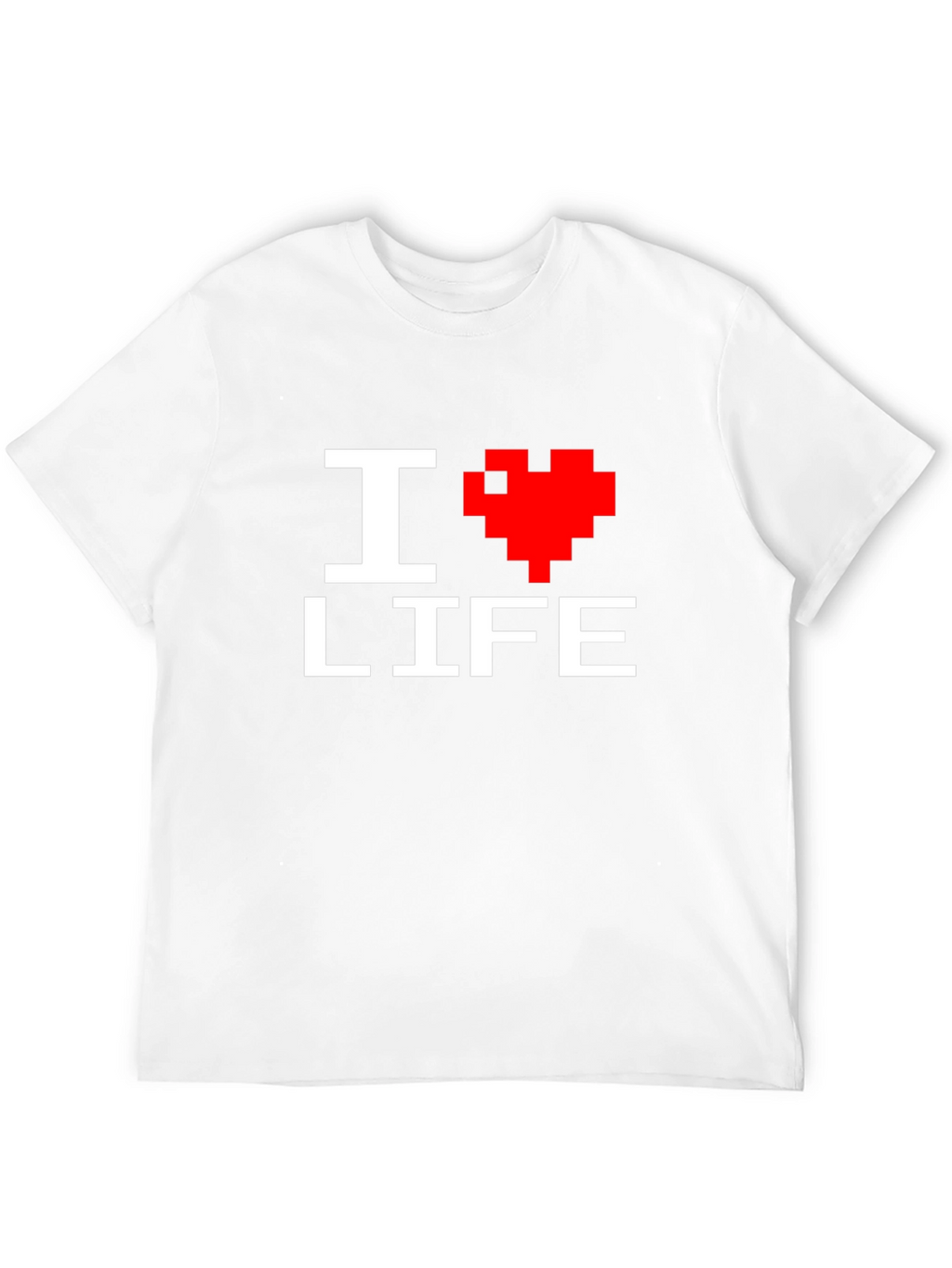 I Heart Life Graphic Tee - Pixel Heart Design