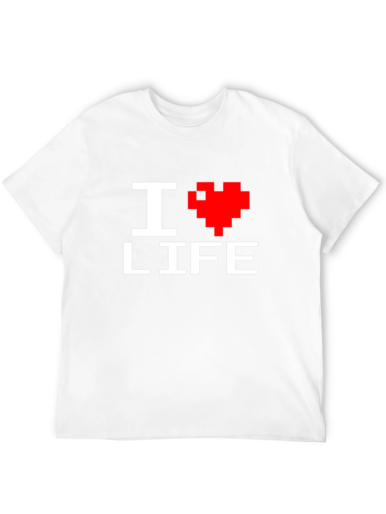 I Heart Life Graphic Tee - Pixel Heart Design