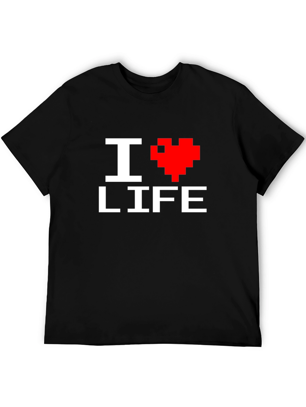 I Heart Life Graphic Tee - Pixel Heart Design