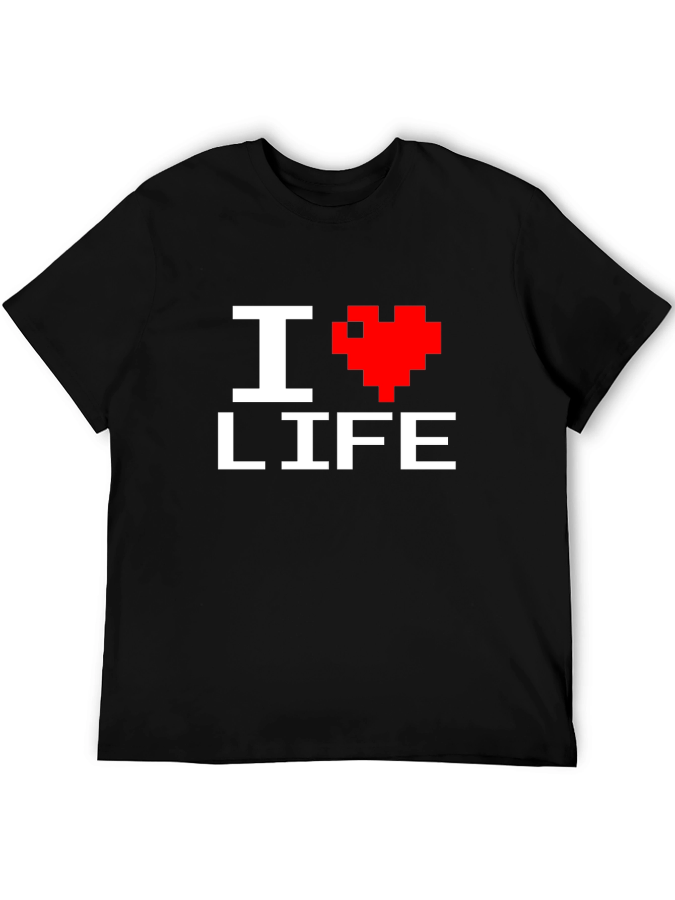 I Heart Life Graphic Tee - Pixel Heart Design