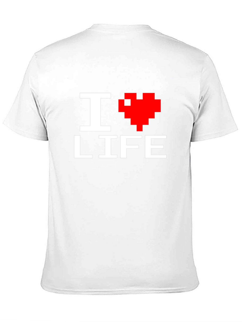 I Heart Life Graphic Tee - Pixel Heart Design