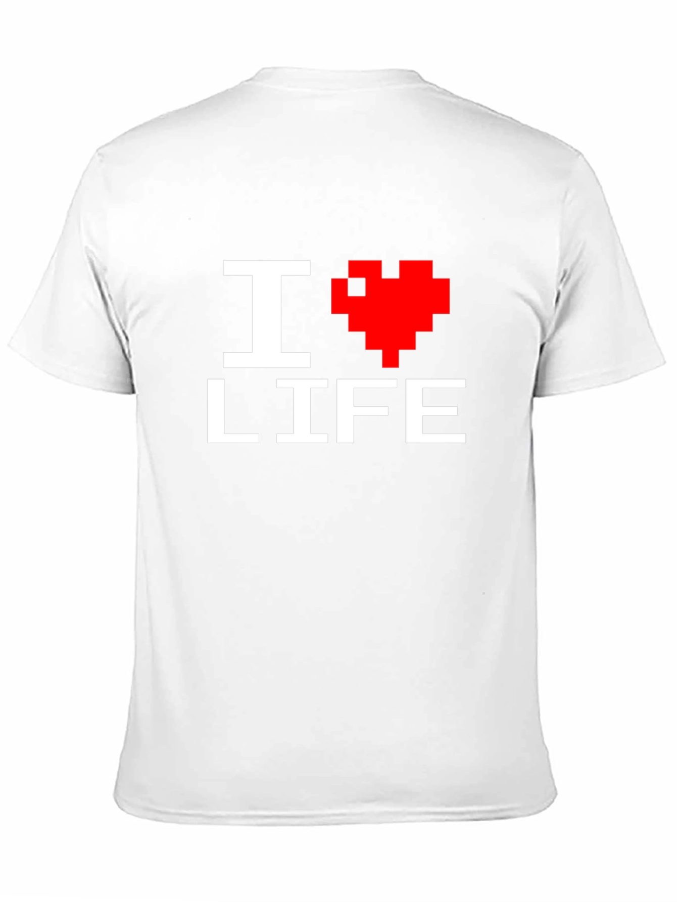 I Heart Life Graphic Tee - Pixel Heart Design