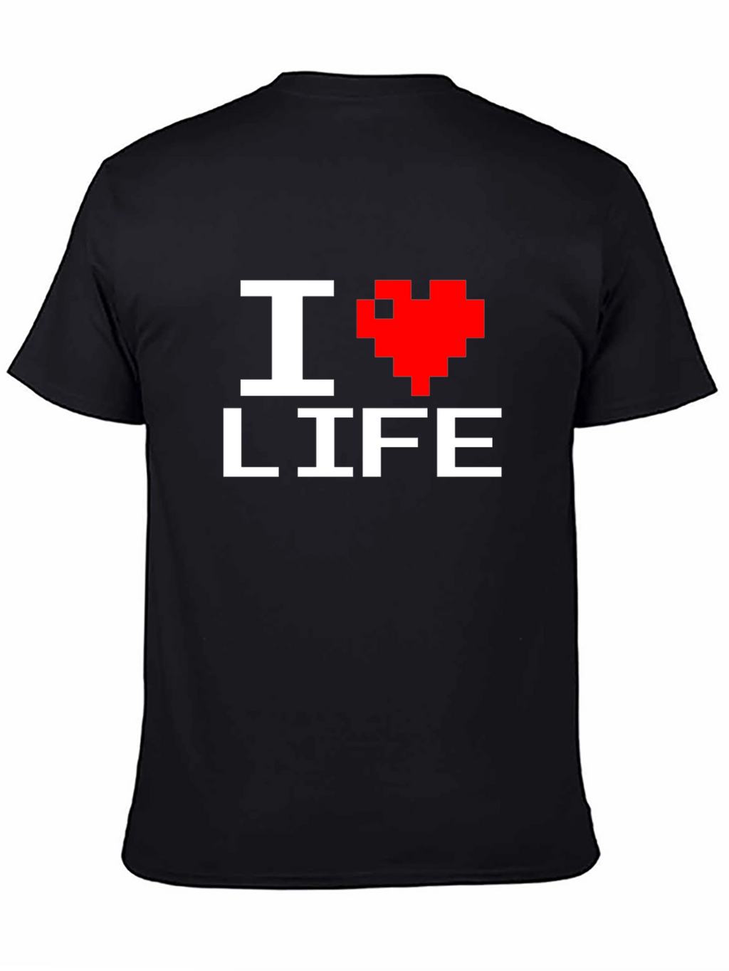 I Heart Life Graphic Tee - Pixel Heart Design